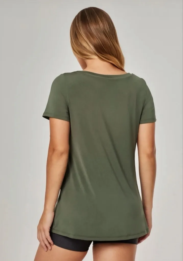Blusa Manga Curta Dallas verde croco vestem